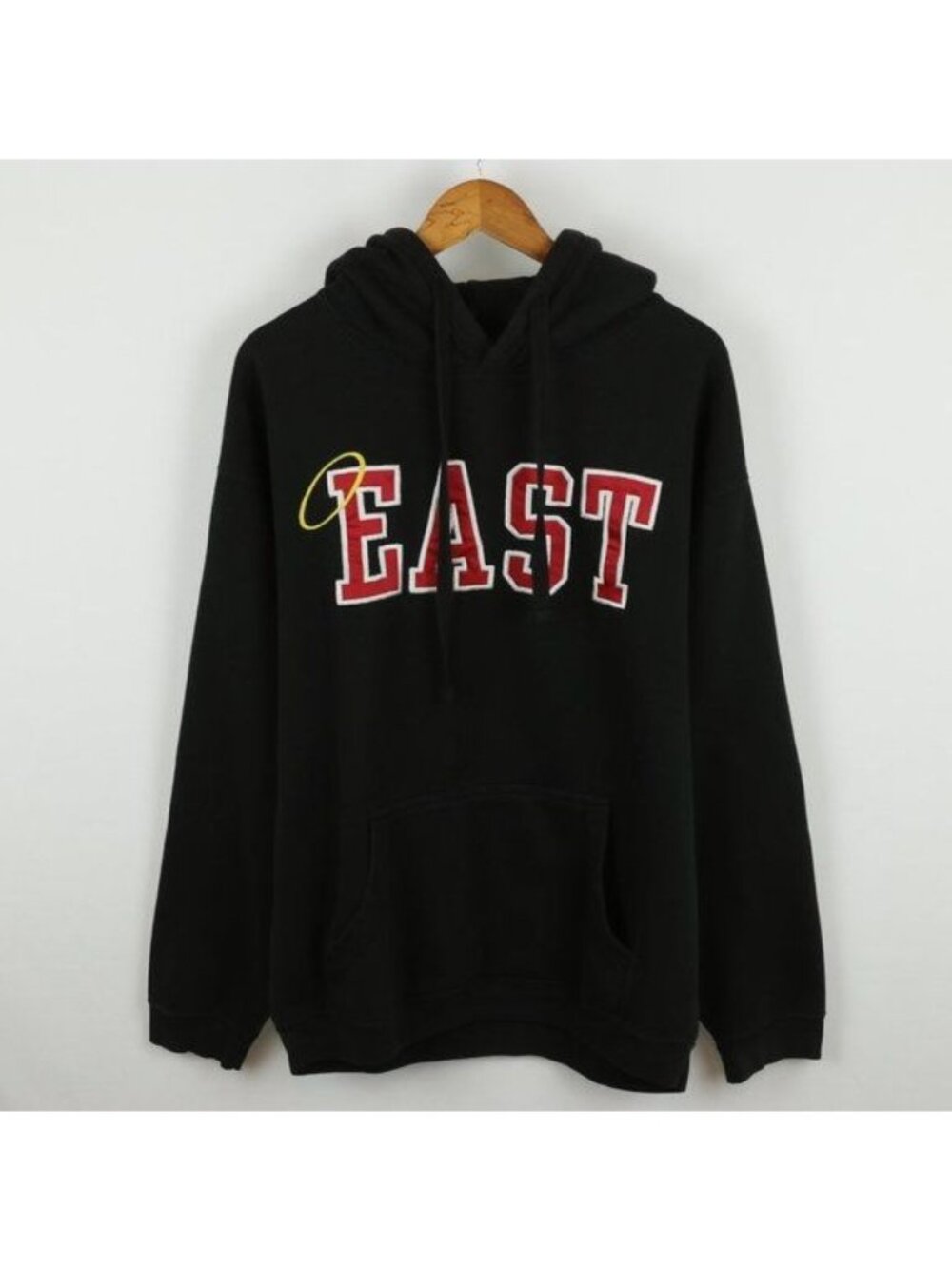 Ouray Sportswear Men's Large Black Applique Midweight Pullover Hoodie Sweatshirt